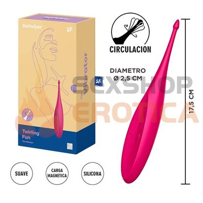 Twirling Fun estimulador vaginal con carga USB